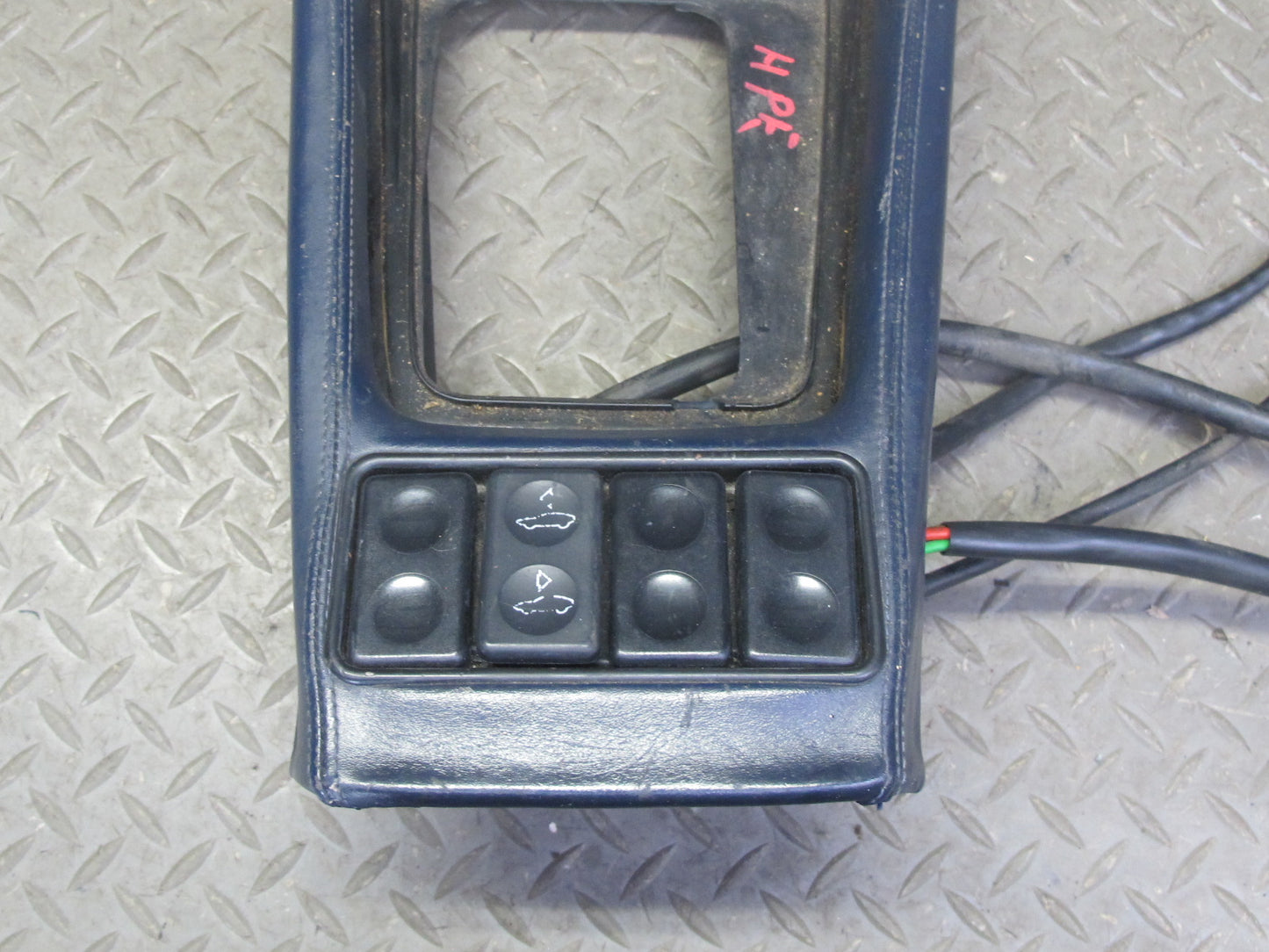 1983-1989 Porsche 928 S MT Front Center Console Shifter Trim Panel Leather Blue