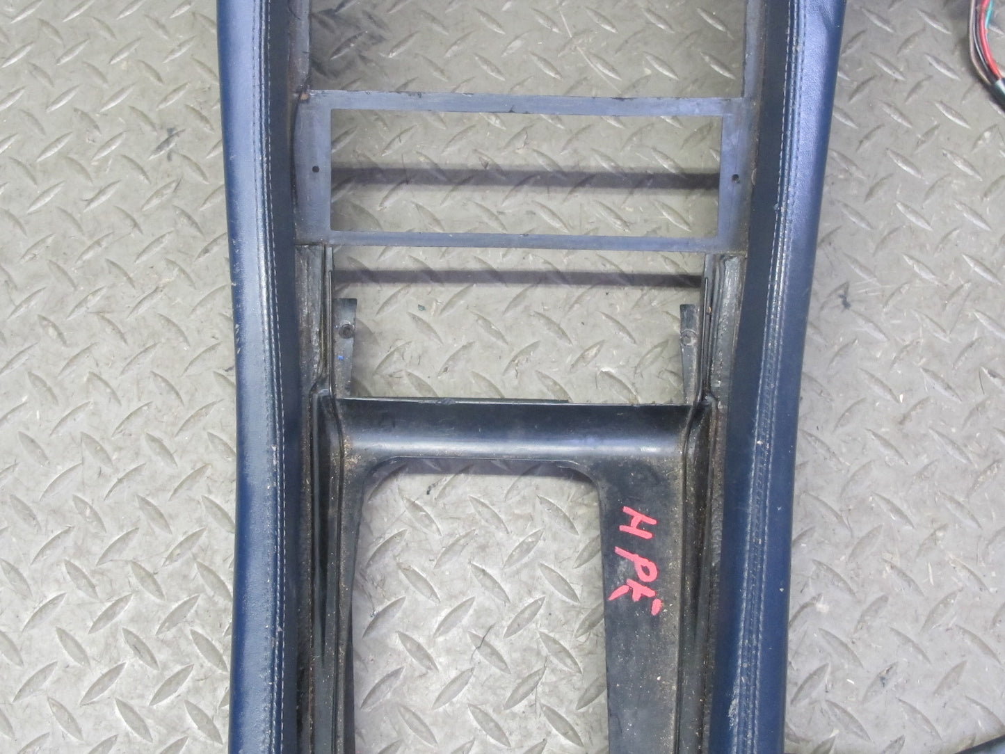 1983-1989 Porsche 928 S MT Front Center Console Shifter Trim Panel Leather Blue