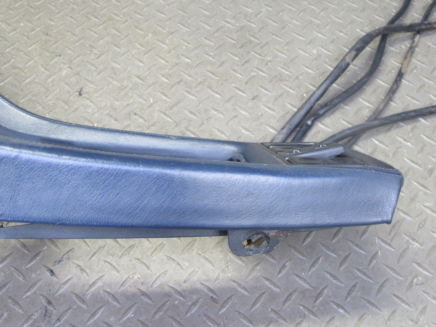 1983-1989 Porsche 928 S MT Front Center Console Shifter Trim Panel Leather Blue