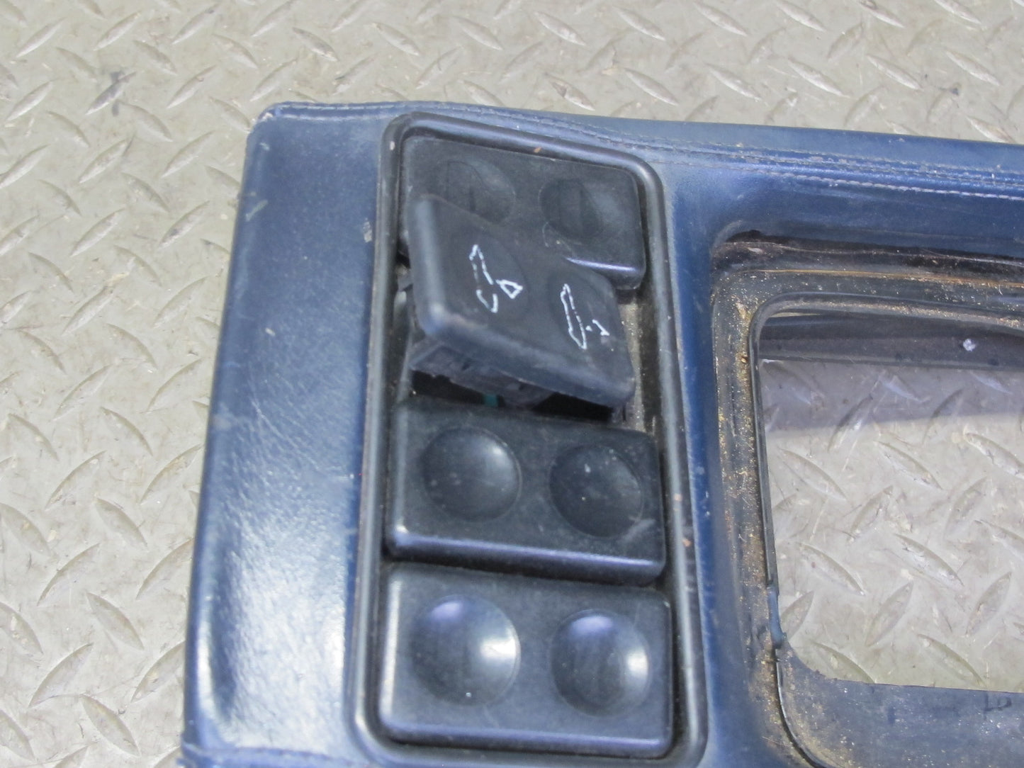 1983-1989 Porsche 928 S MT Front Center Console Shifter Trim Panel Leather Blue