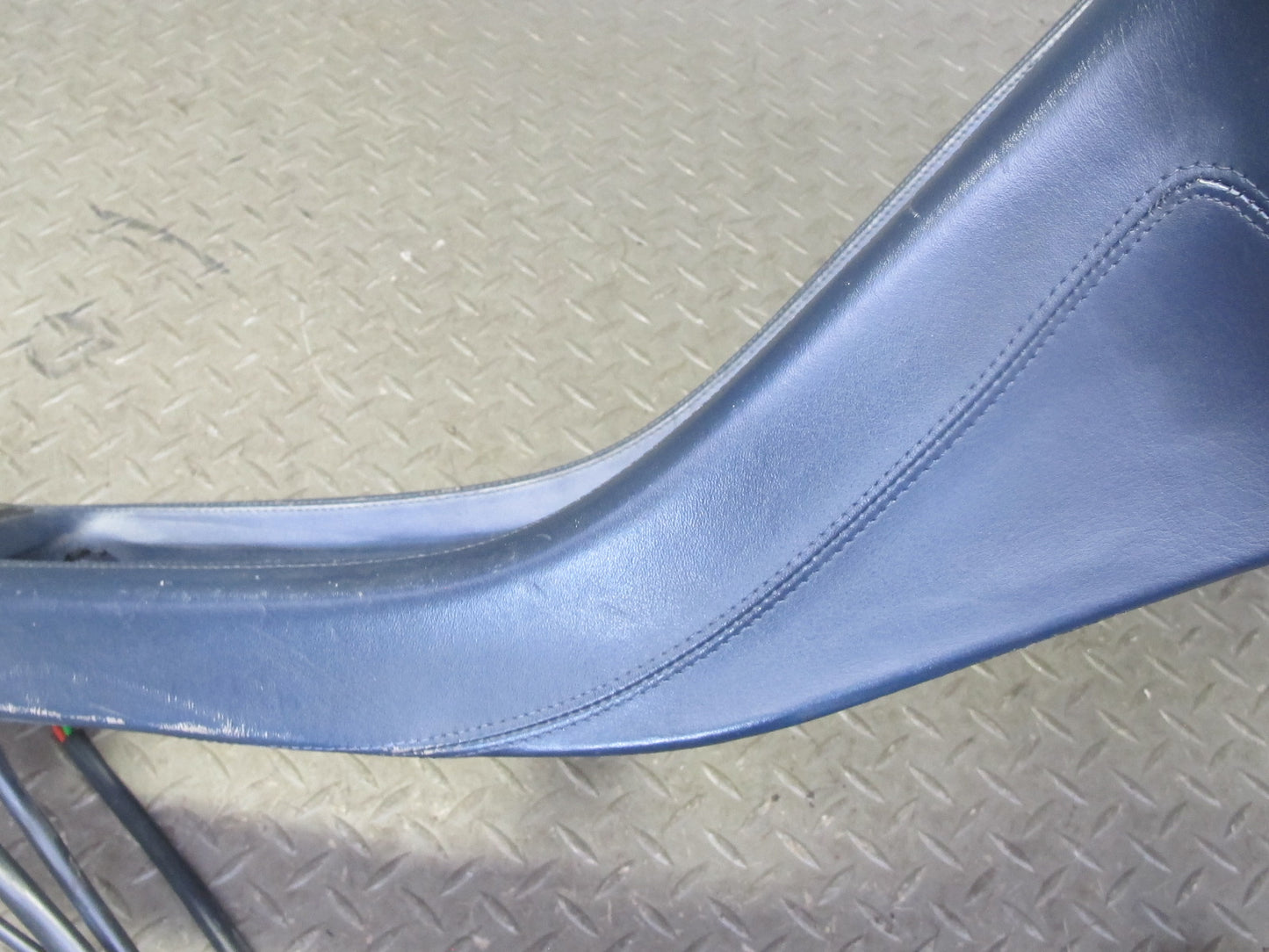 1983-1989 Porsche 928 S MT Front Center Console Shifter Trim Panel Leather Blue