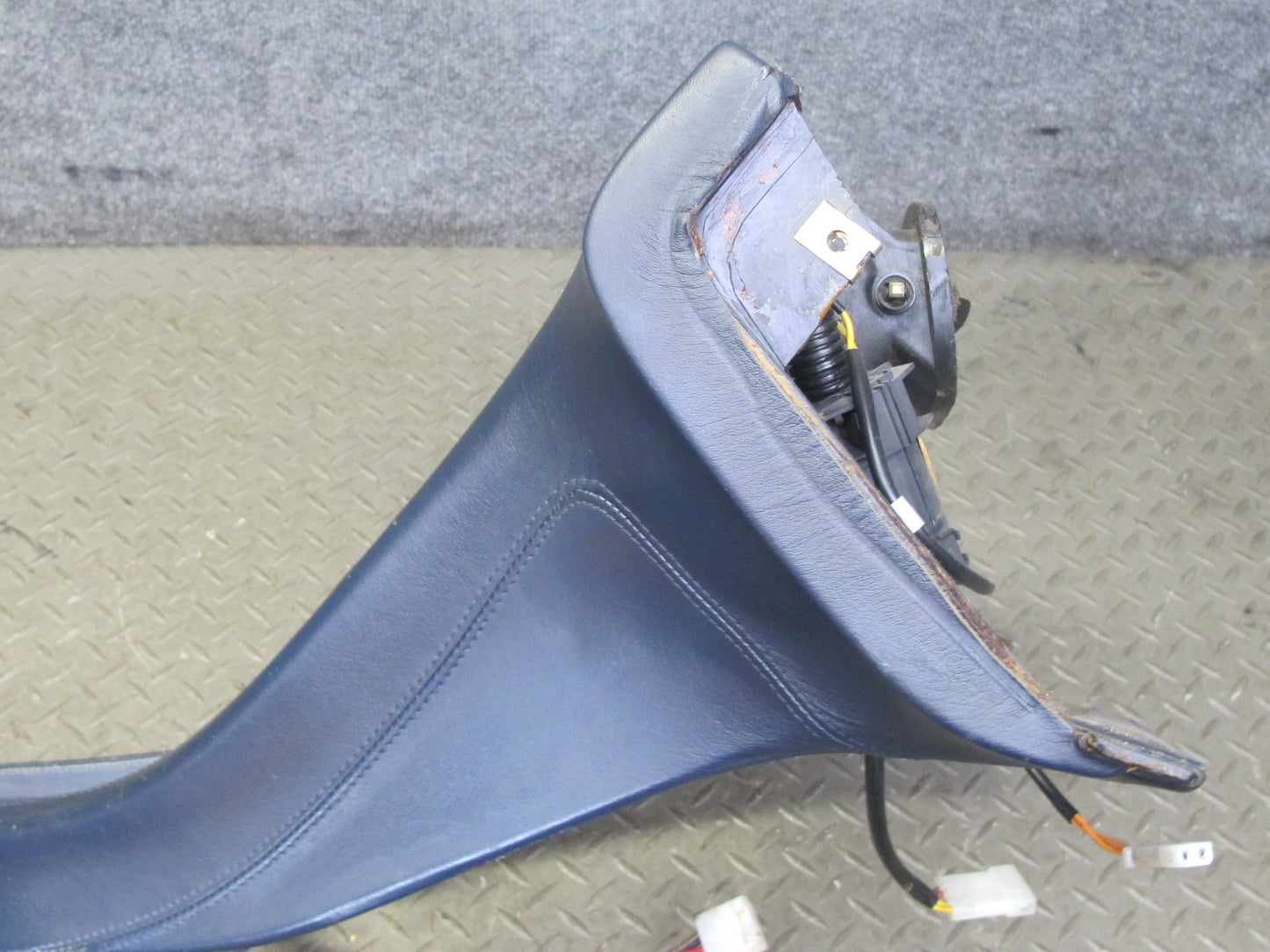 1983-1989 Porsche 928 S MT Front Center Console Shifter Trim Panel Leather Blue