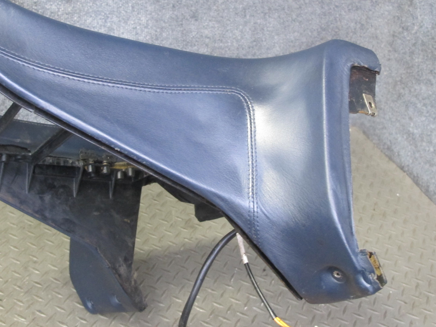 1983-1989 Porsche 928 S MT Front Center Console Shifter Trim Panel Leather Blue