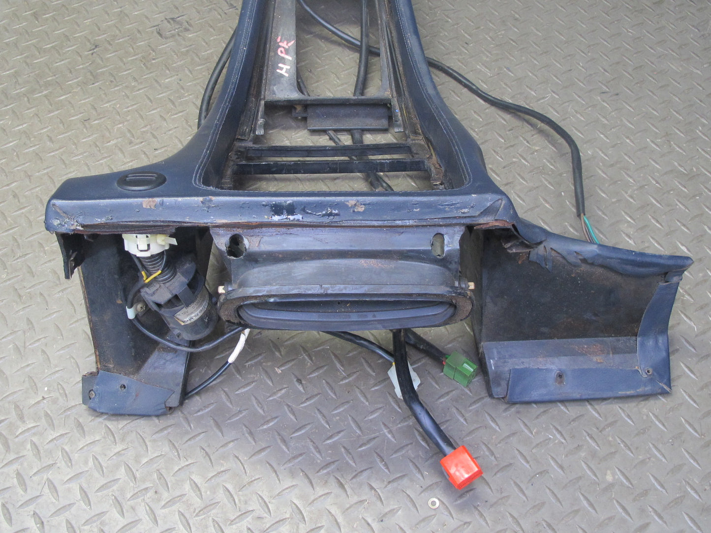 1983-1989 Porsche 928 S MT Front Center Console Shifter Trim Panel Leather Blue