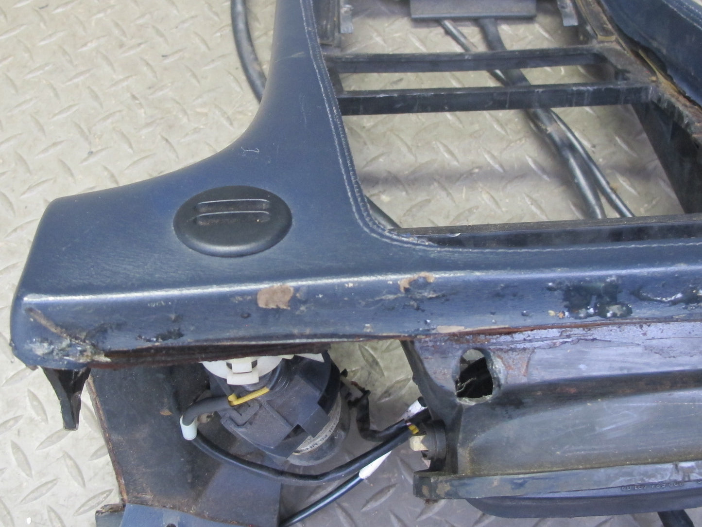 1983-1989 Porsche 928 S MT Front Center Console Shifter Trim Panel Leather Blue