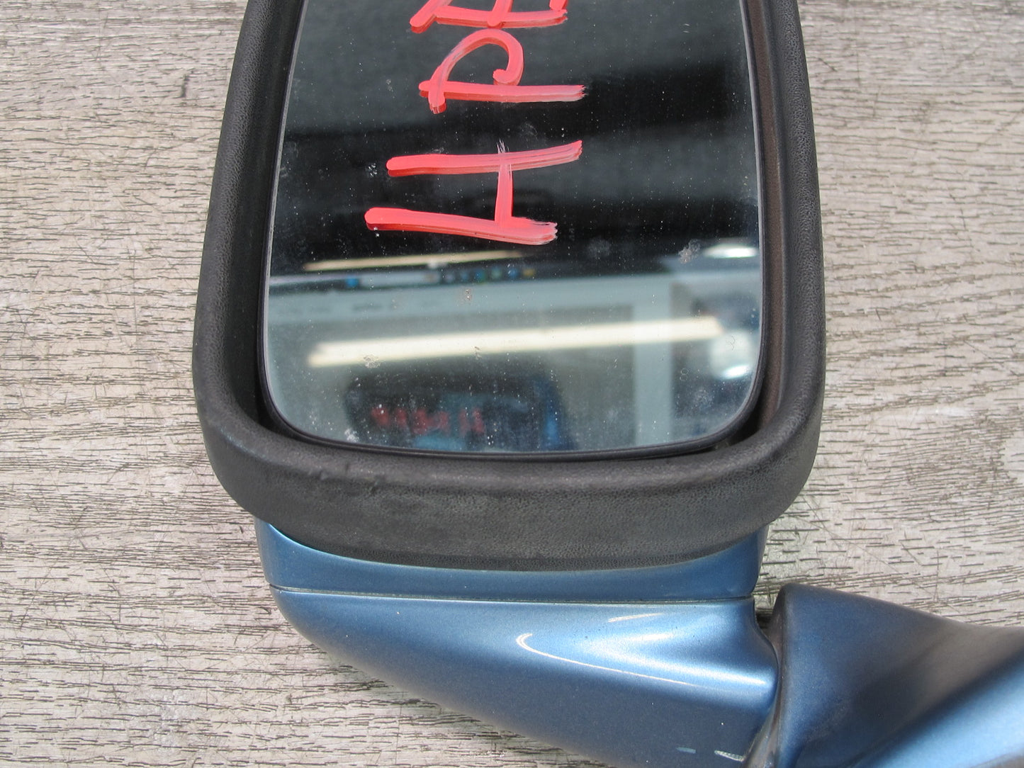 1984-1991 Porsche 928 S Front Right Side View Exterior Door Mirror Blue
