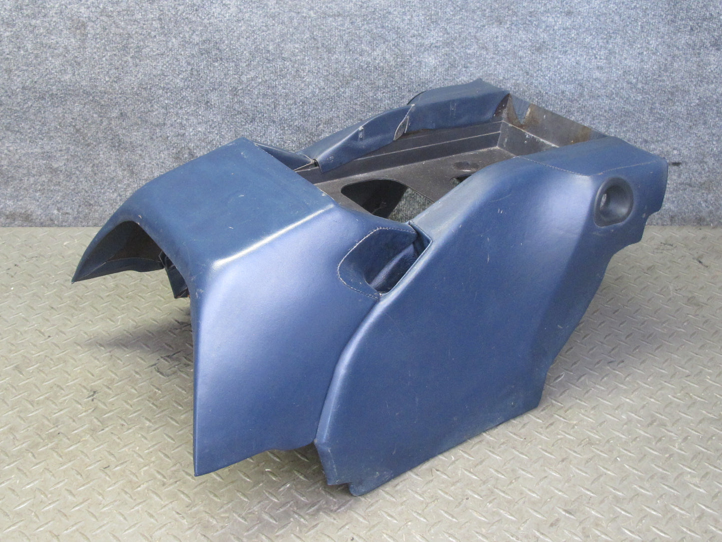 1983-1991 Porsche 928 S Rear Center Console Armrest Storage Compartment Blue