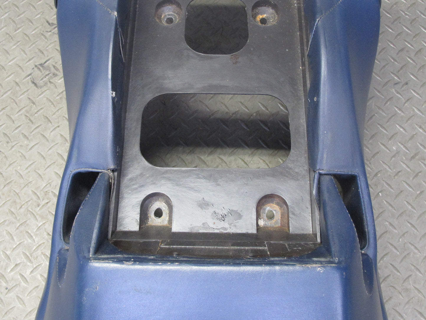 1983-1991 Porsche 928 S Rear Center Console Armrest Storage Compartment Blue