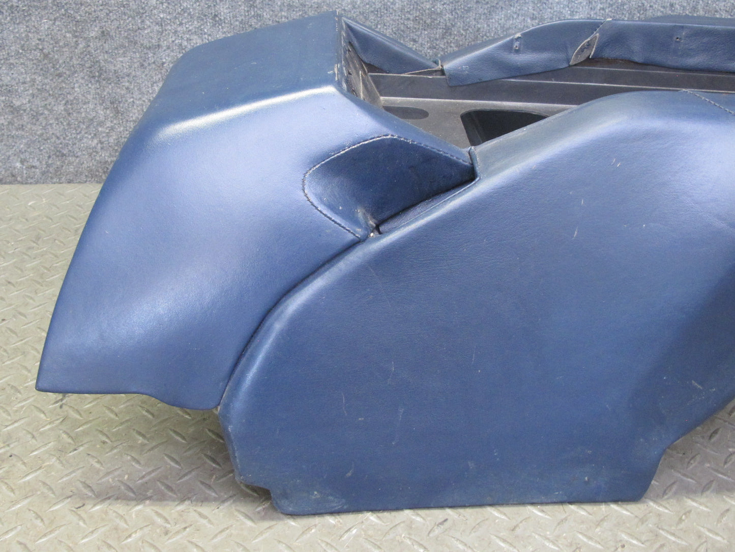 1983-1991 Porsche 928 S Rear Center Console Armrest Storage Compartment Blue