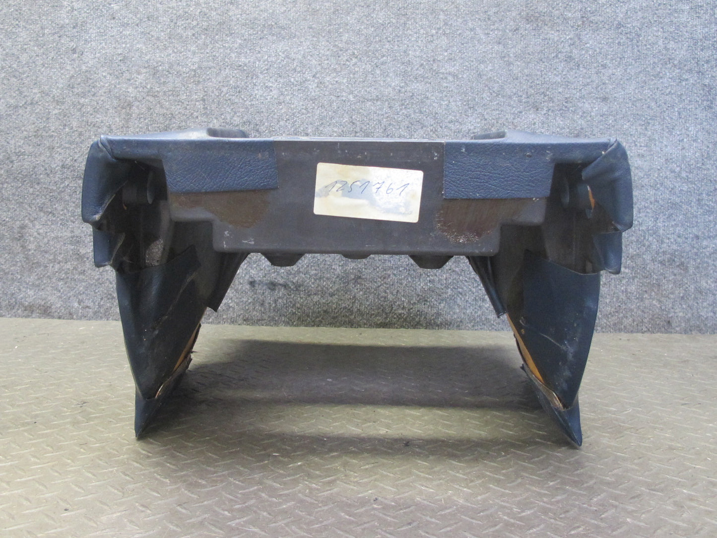 1983-1991 Porsche 928 S Rear Center Console Armrest Storage Compartment Blue