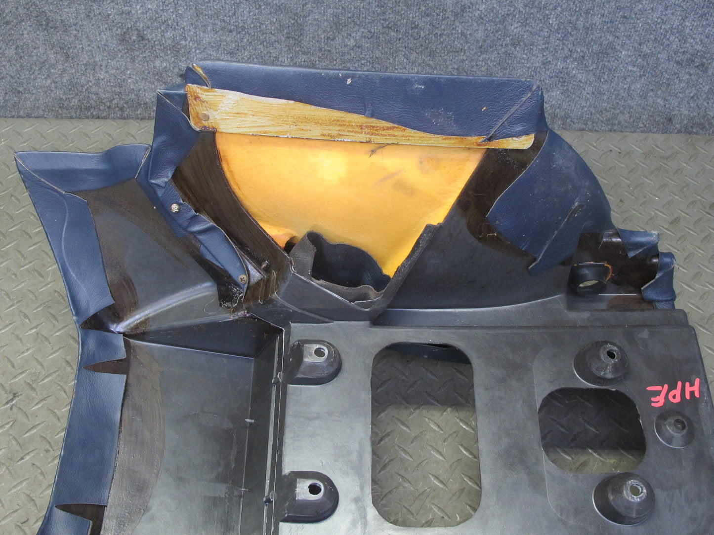 1983-1991 Porsche 928 S Rear Center Console Armrest Storage Compartment Blue