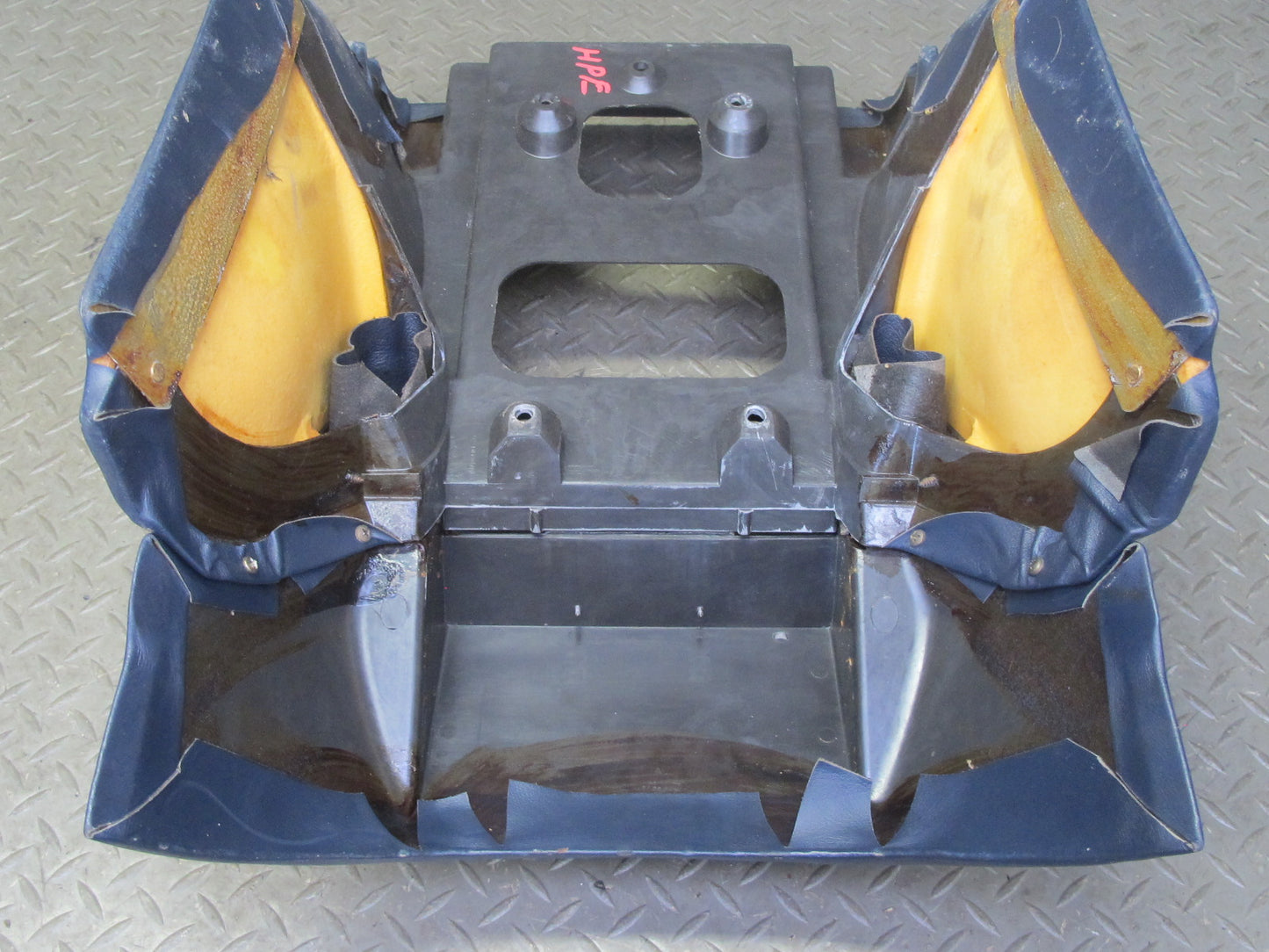 1983-1991 Porsche 928 S Rear Center Console Armrest Storage Compartment Blue