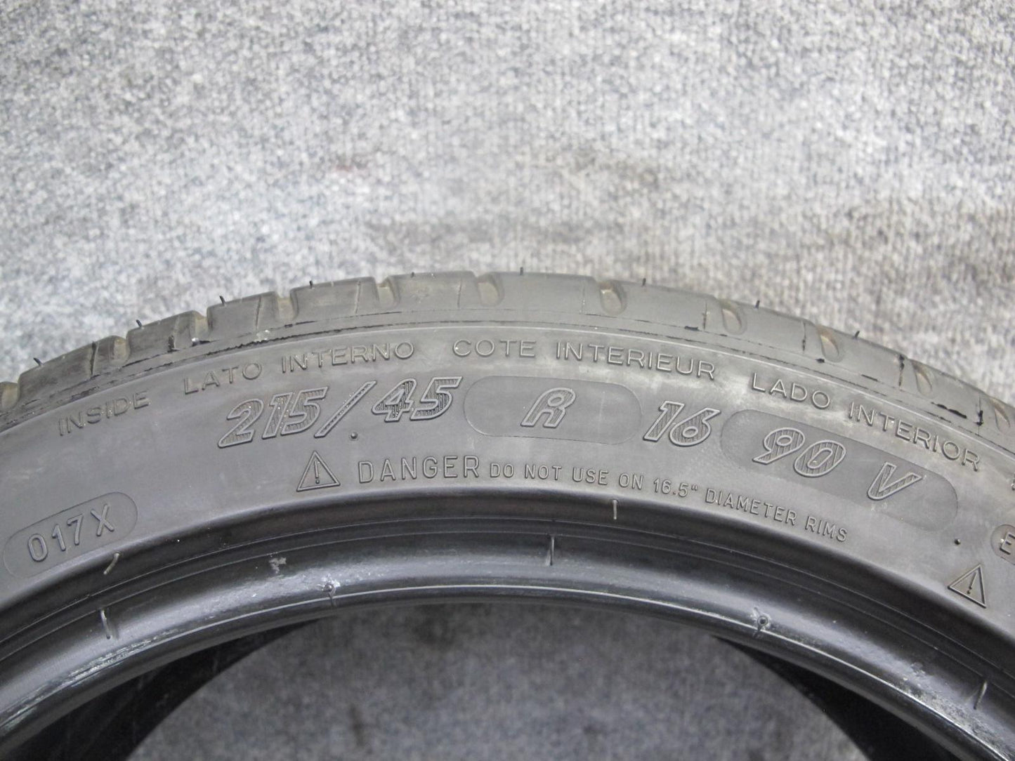 Michelin Pilot Sport 3 Summer Tire 215/45 R16 90V 0724 7/32 Tread
