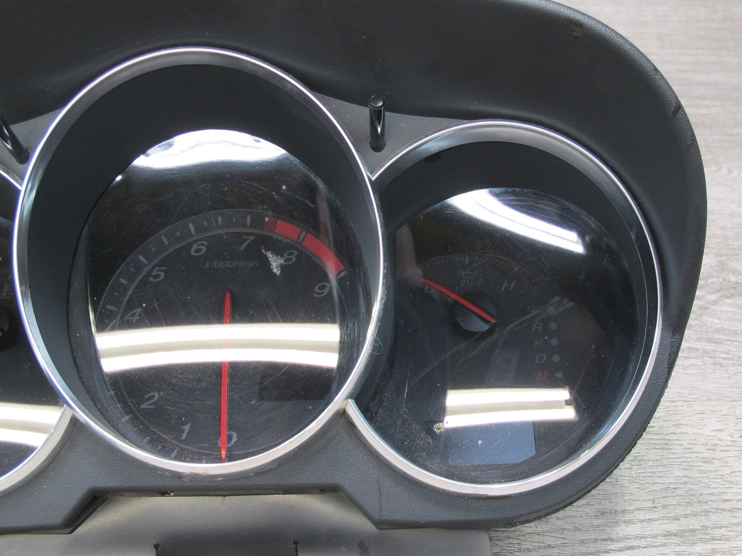 2008 Mazda RX8 A/T Instrument Speedometer Cluster w Upper Trim GJFE92D OEM