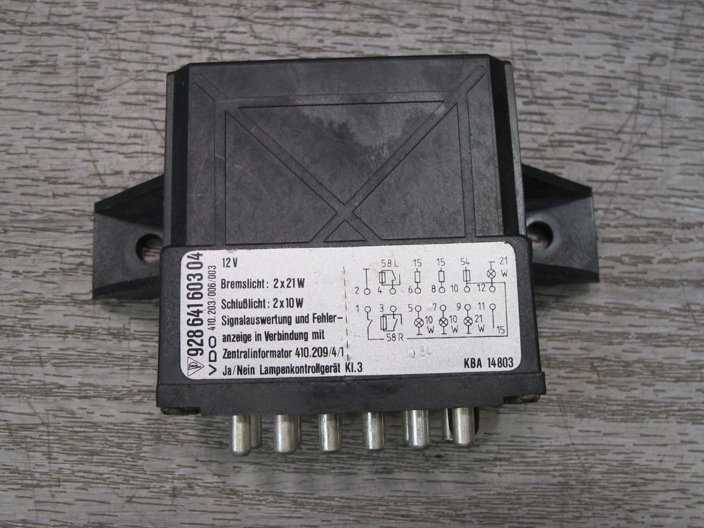 1984-1986 Porsche 928 S Lamp Bulb Relay Control Module 92864160304