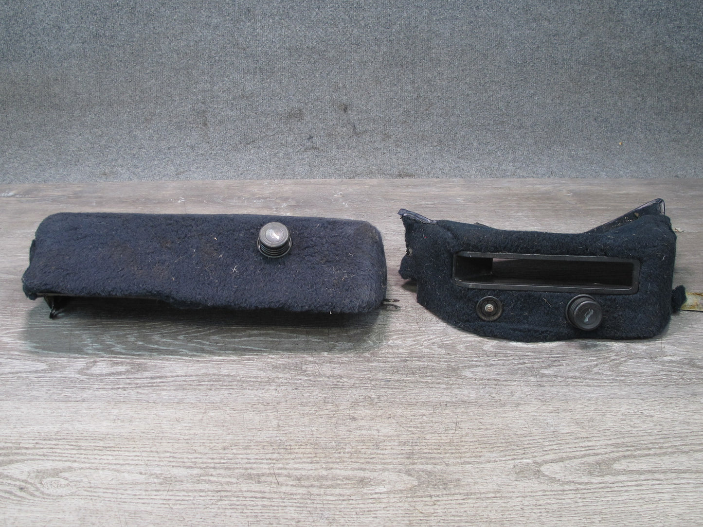 1984-1995 Porsche 928 Left & Right Side Carpet Trim Panel w Hatch Release Switch