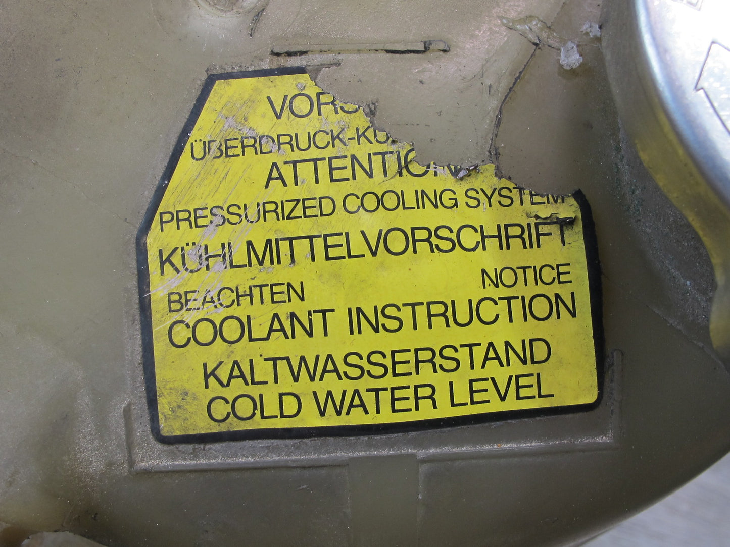 1983-1995 Porsche 928 S Engine Coolant Expansion Overflow Reservoir Bottle Tank