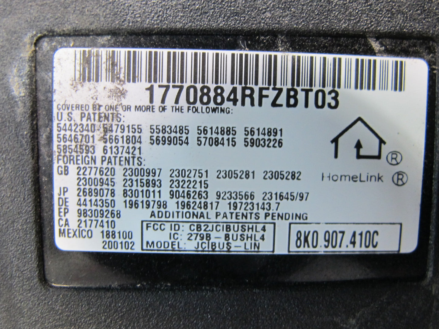 2015-2025 Porsche Macan Garage Door Opener Control Module 8K0907410C