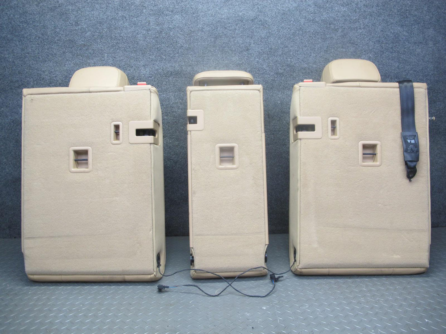 15-18 Porsche Macan Front & Rear Heated Perforated Leather Seat Set Luxorbeige