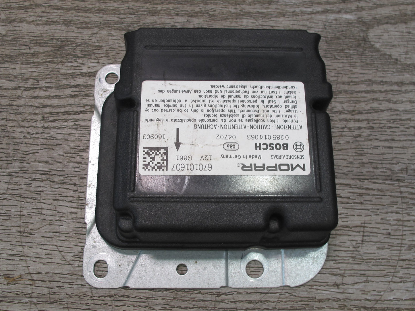 2017-2020 Maserati Levante M161 Data Restraint Diagnostic Control Module