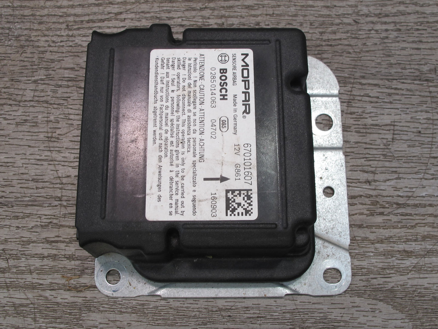 2017-2020 Maserati Levante M161 Data Restraint Diagnostic Control Module