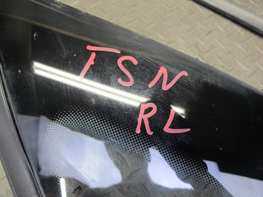 89-92 Toyota Supra MA70L Rear Left Quarter Glass Window w Molding Trim Set OEM