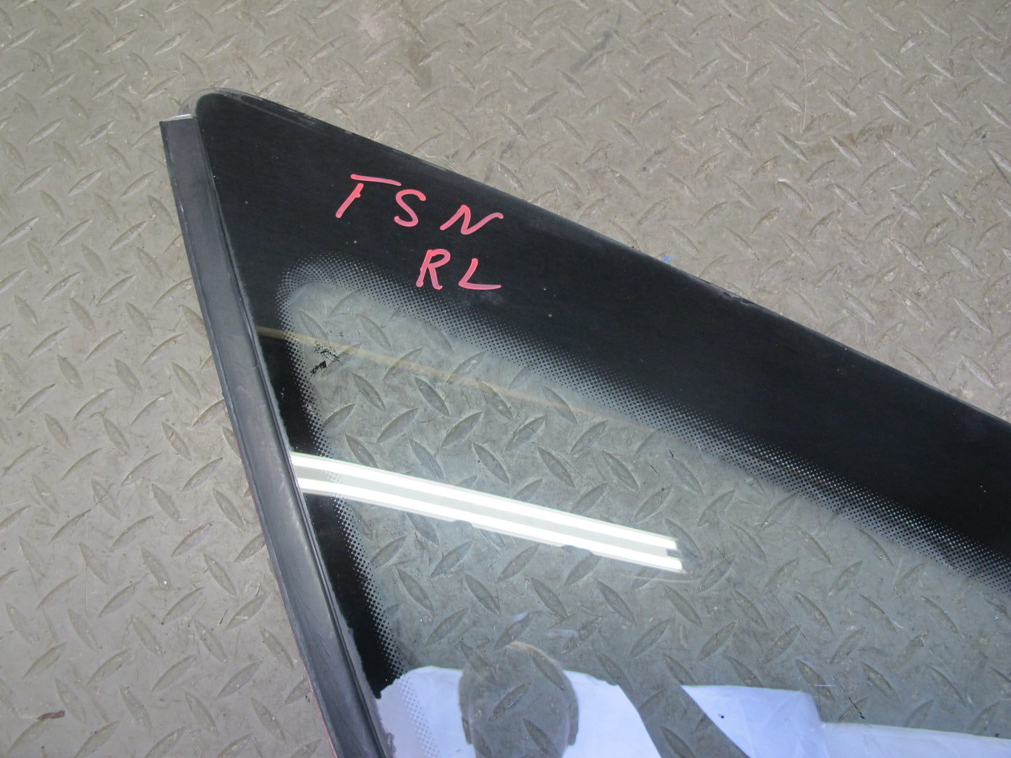 89-92 Toyota Supra MA70L Rear Left Quarter Glass Window w Molding Trim Set OEM