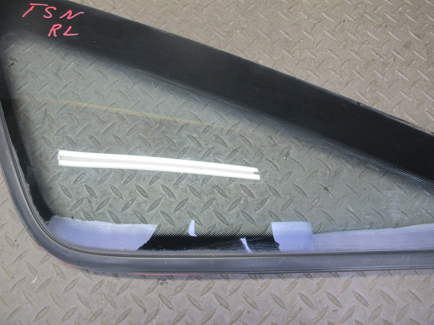 89-92 Toyota Supra MA70L Rear Left Quarter Glass Window w Molding Trim Set OEM