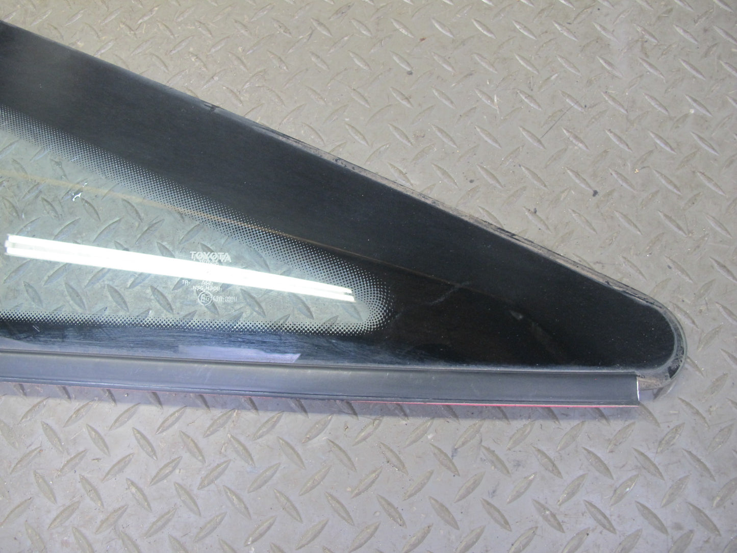 89-92 Toyota Supra MA70L Rear Left Quarter Glass Window w Molding Trim Set OEM