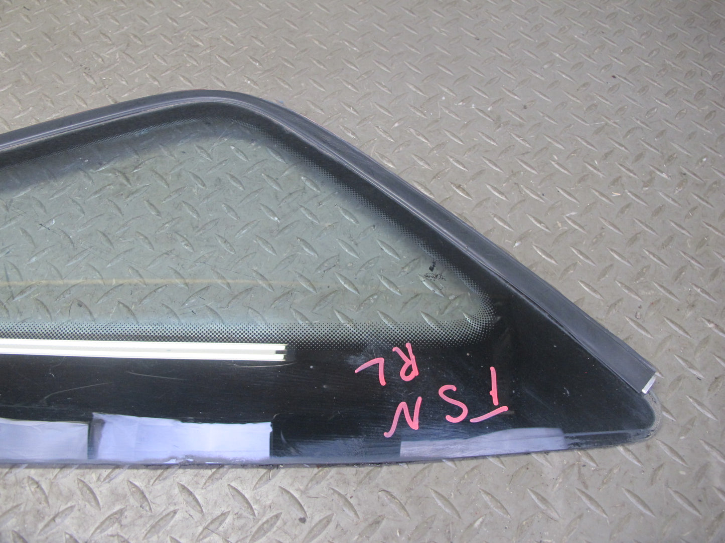 89-92 Toyota Supra MA70L Rear Left Quarter Glass Window w Molding Trim Set OEM
