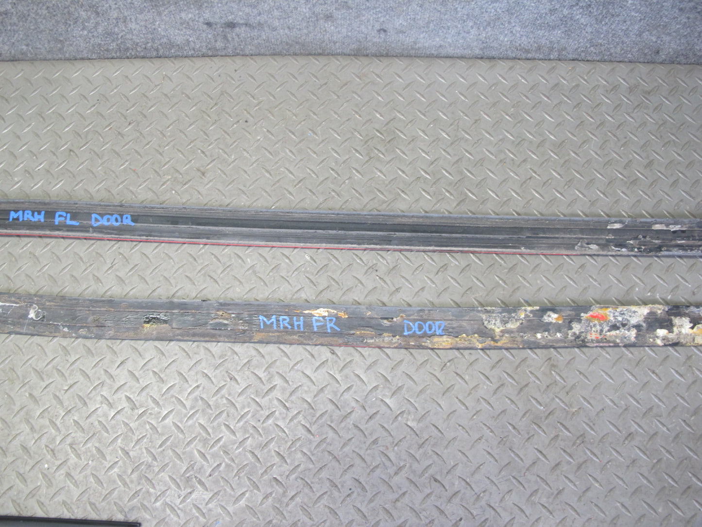 86-88 Mazda RX7 Front & Rear Left & Right Fender Door Molding Trim Set 12pcs OEM