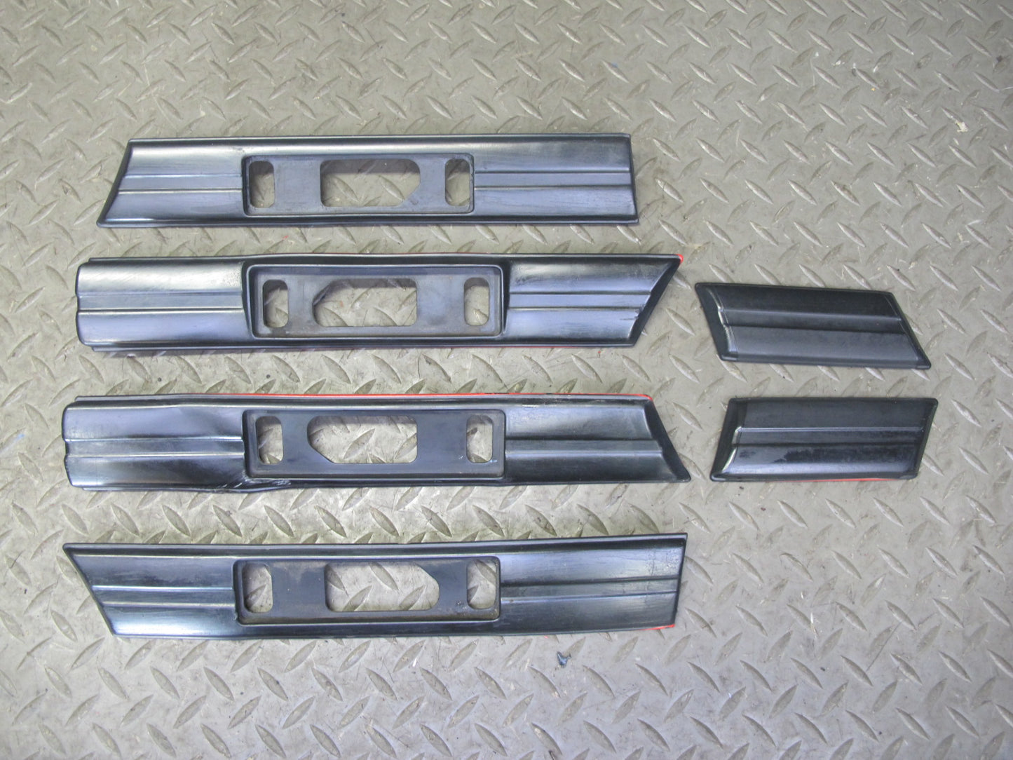 86-88 Mazda RX7 Front & Rear Left & Right Fender Door Molding Trim Set 12pcs OEM