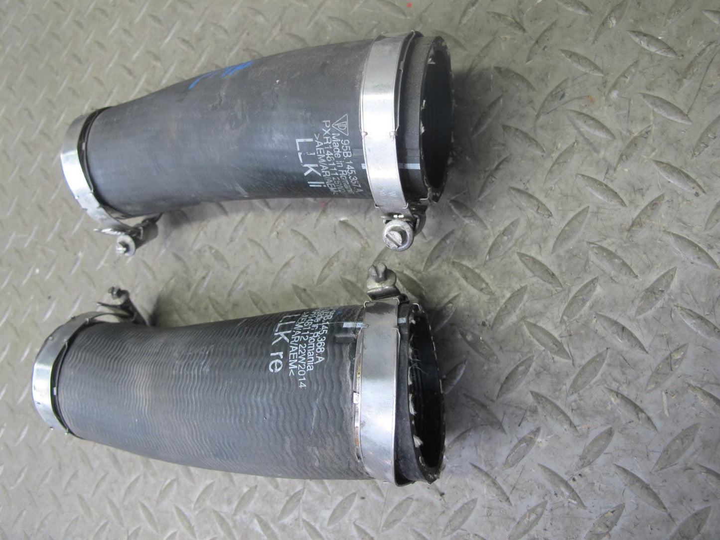 2015-2018 Porsche Macan S Intercooler Hose Pipe Line Set of 2