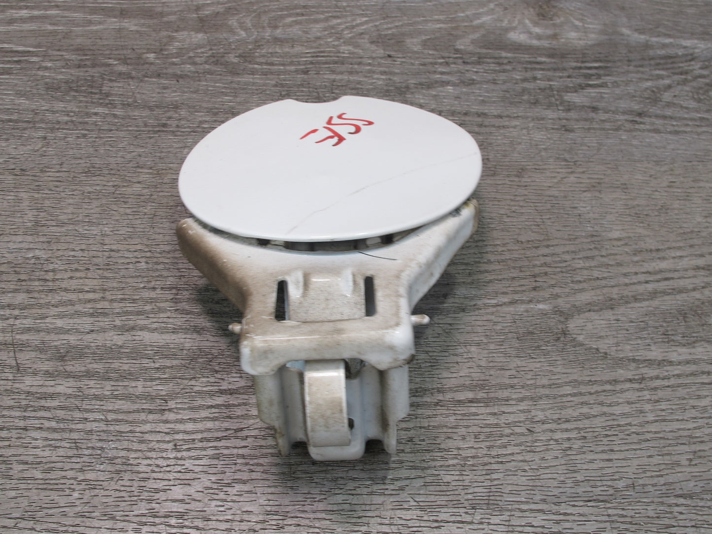 07-10 Saturn SKY Fuel Tank Filler Door Lid Cover w Housing Polar White OEM