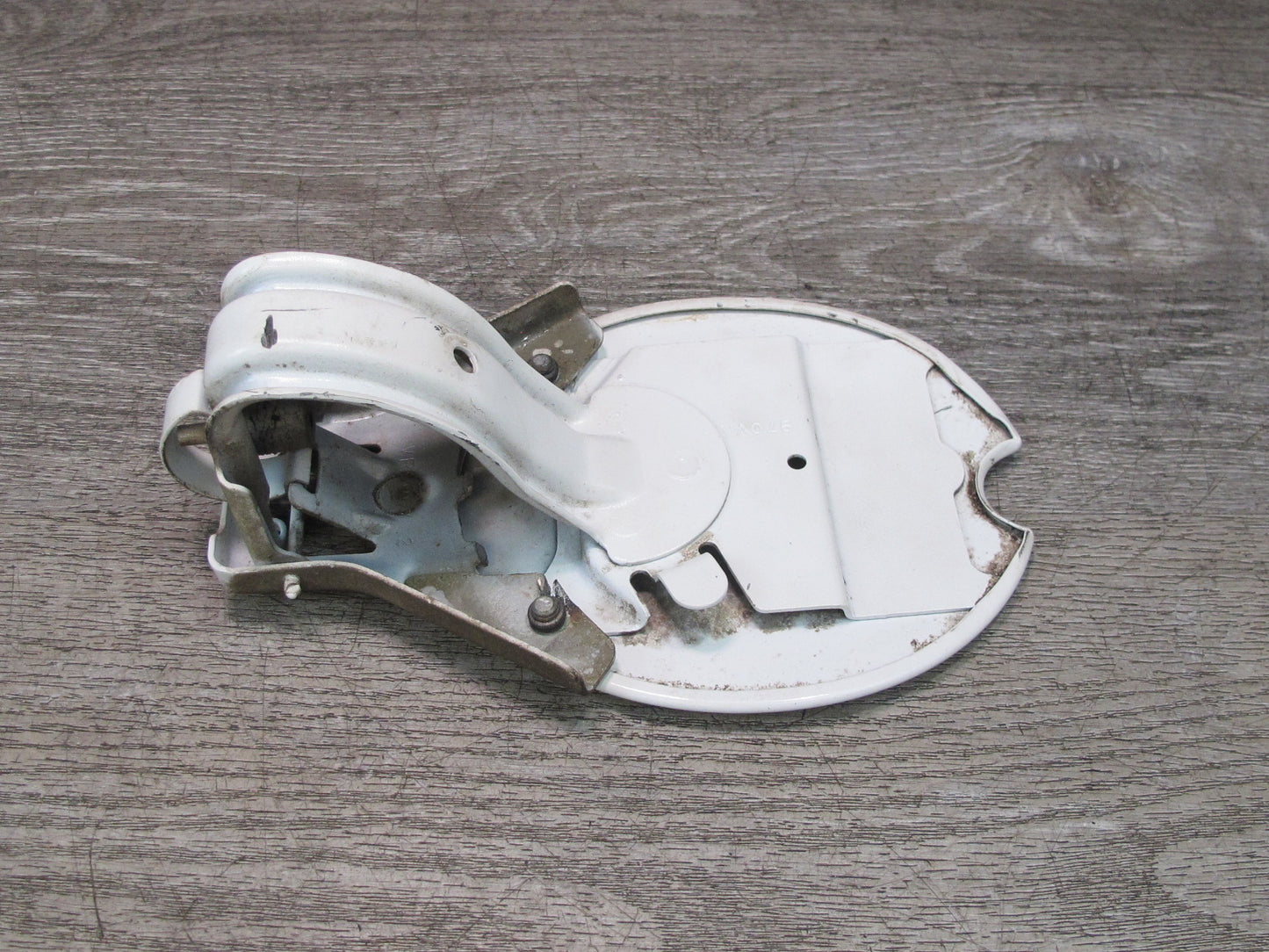 07-10 Saturn SKY Fuel Tank Filler Door Lid Cover w Housing Polar White OEM