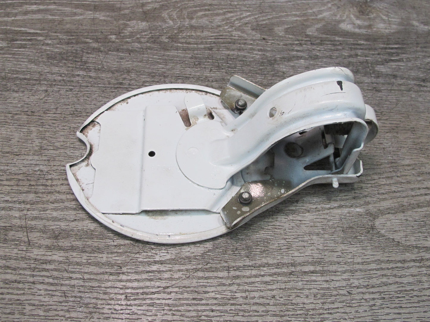 07-10 Saturn SKY Fuel Tank Filler Door Lid Cover w Housing Polar White OEM