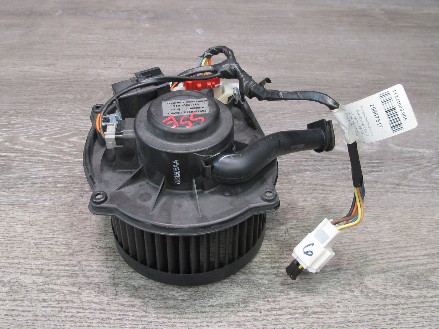 07-10 Saturn SKY Pontiac Solstice A/C Heater Blower Motor Fan w Resistor OEM