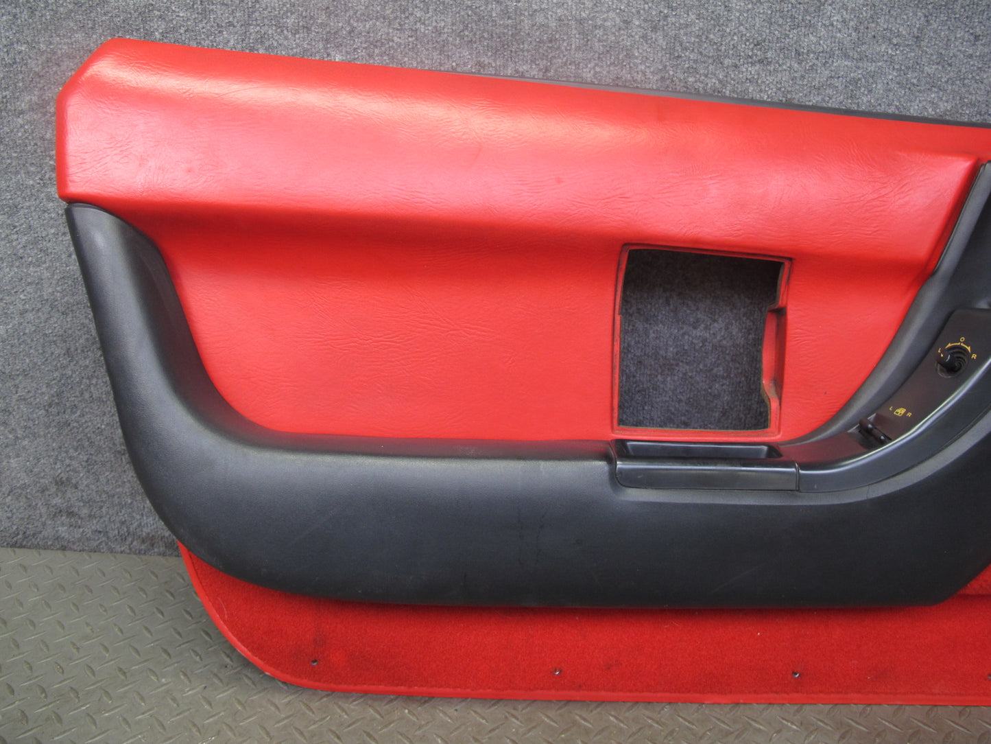 1993 Chevrolet Corvette C4 Left Door Interior Trim Cover Panel Torch RED OEM