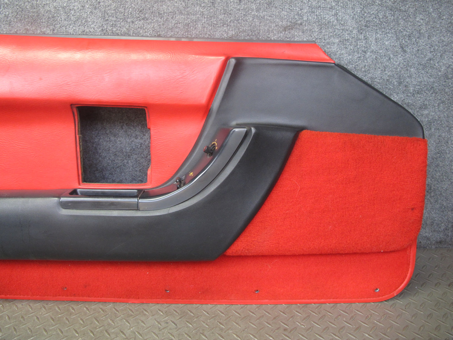 1993 Chevrolet Corvette C4 Left Door Interior Trim Cover Panel Torch RED OEM