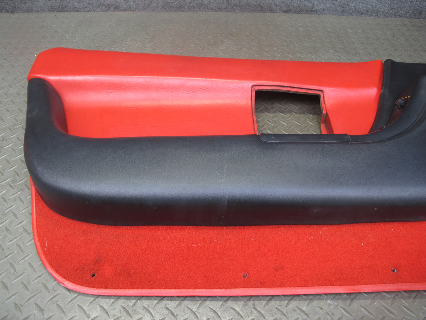 1993 Chevrolet Corvette C4 Left Door Interior Trim Cover Panel Torch RED OEM