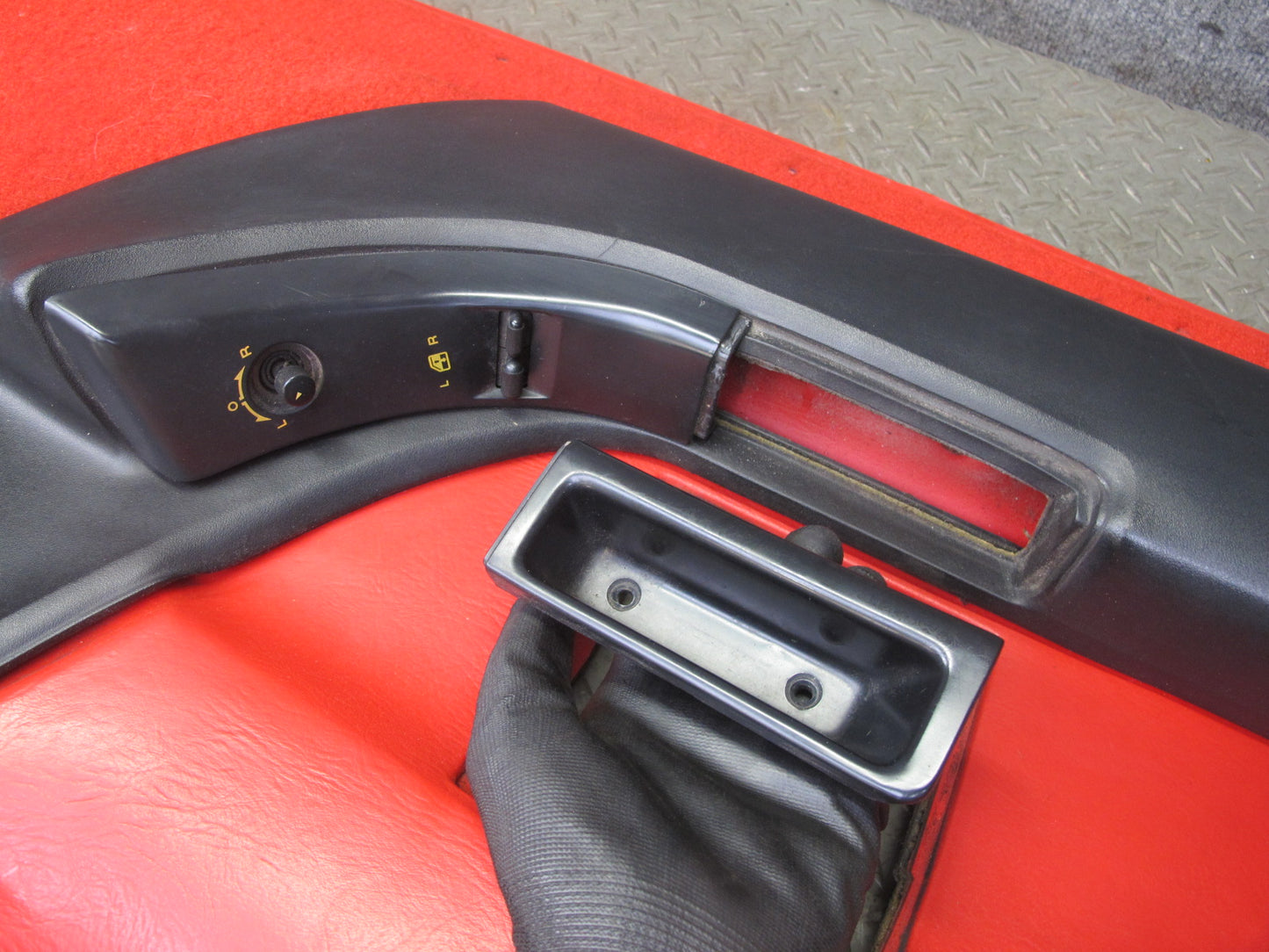 1993 Chevrolet Corvette C4 Left Door Interior Trim Cover Panel Torch RED OEM