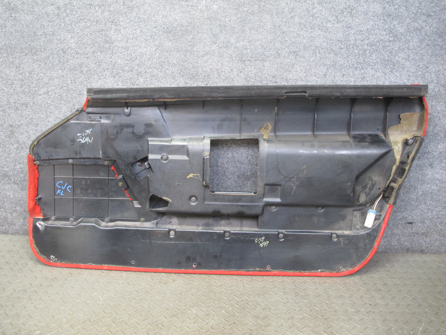 1993 Chevrolet Corvette C4 Left Door Interior Trim Cover Panel Torch RED OEM