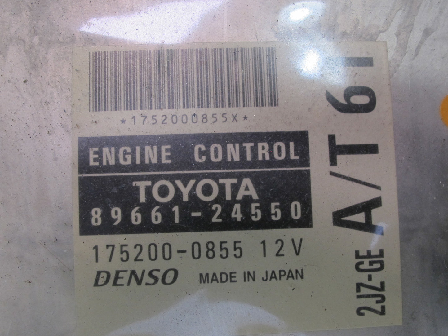 1998 Lexus JZZ31L SC300 2JZGE A/T ECM ECU Engine Control Module 89661-24550 OEM
