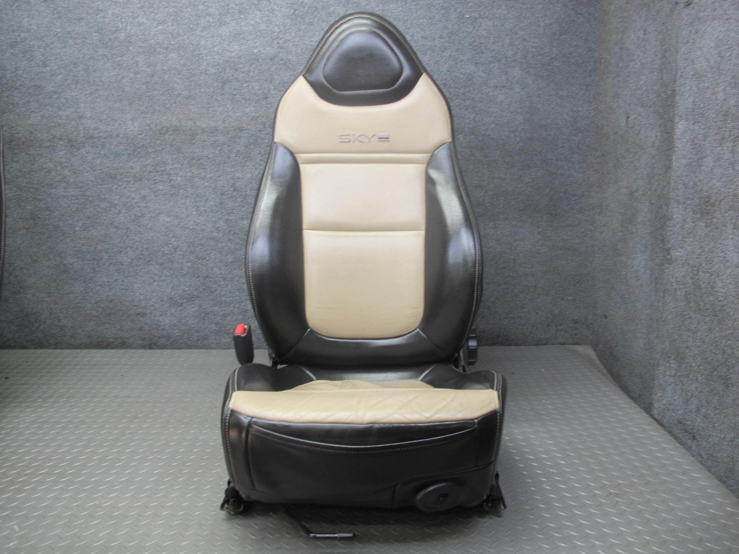 07-10 Saturn SKY Redline Set of 2 Front Left & Right Leather Seat Black TAN OEM