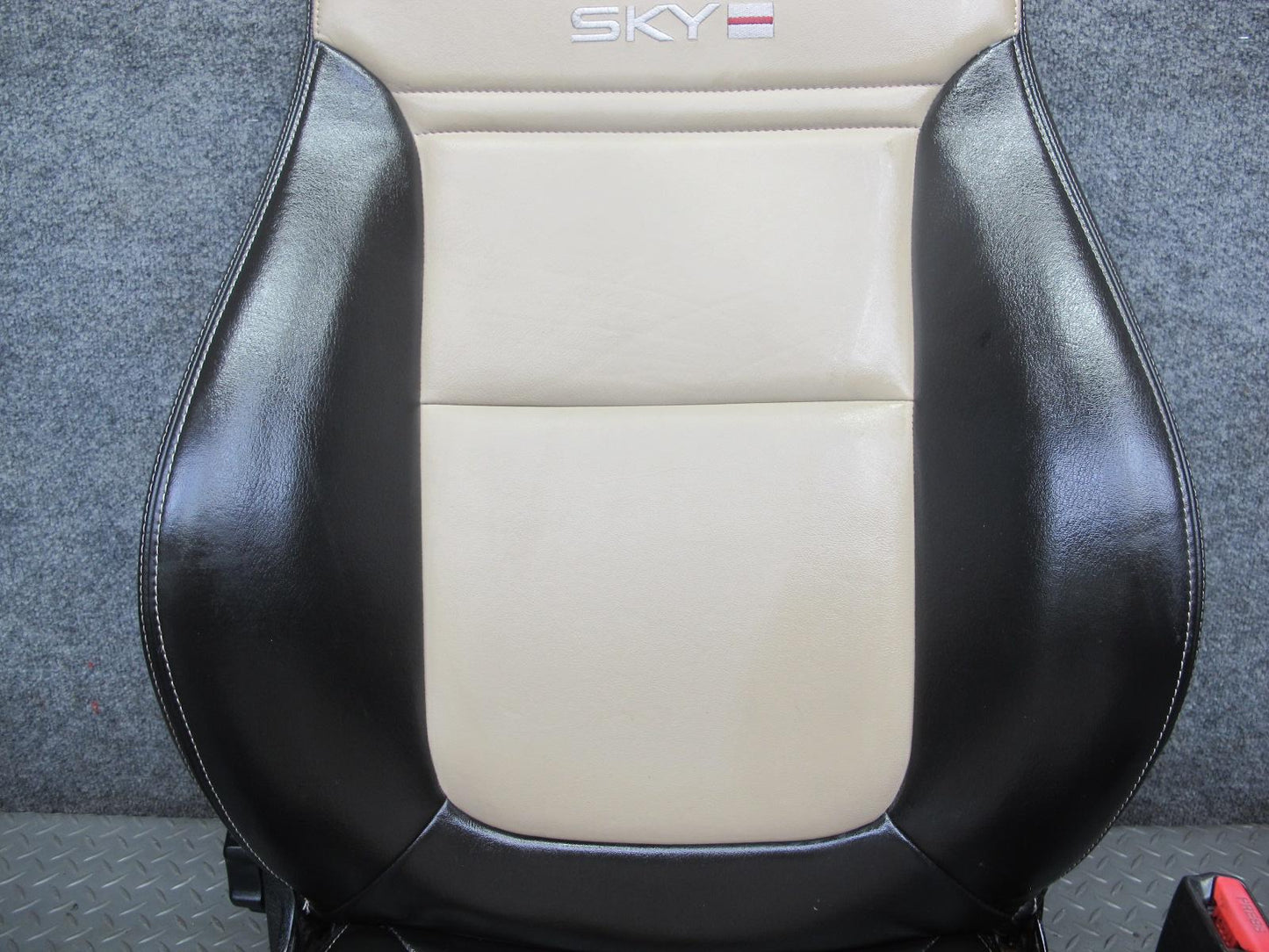 07-10 Saturn SKY Redline Set of 2 Front Left & Right Leather Seat Black TAN OEM