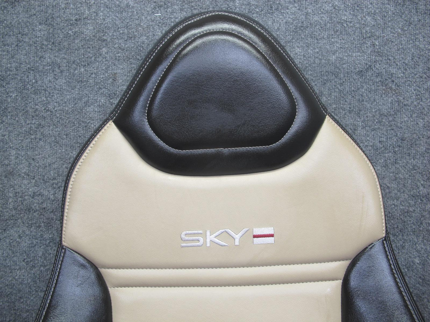 07-10 Saturn SKY Redline Set of 2 Front Left & Right Leather Seat Black TAN OEM