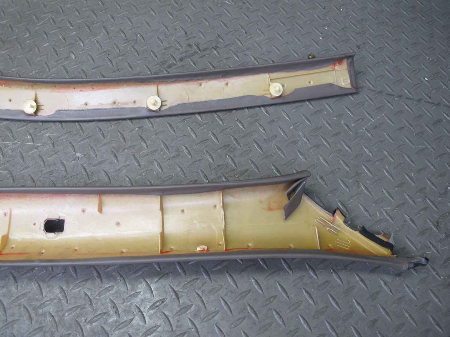 92-00 Lexus JZZ31L SC400 SC300 Front A Pillar Trim Cover Panel Set Brown OEM