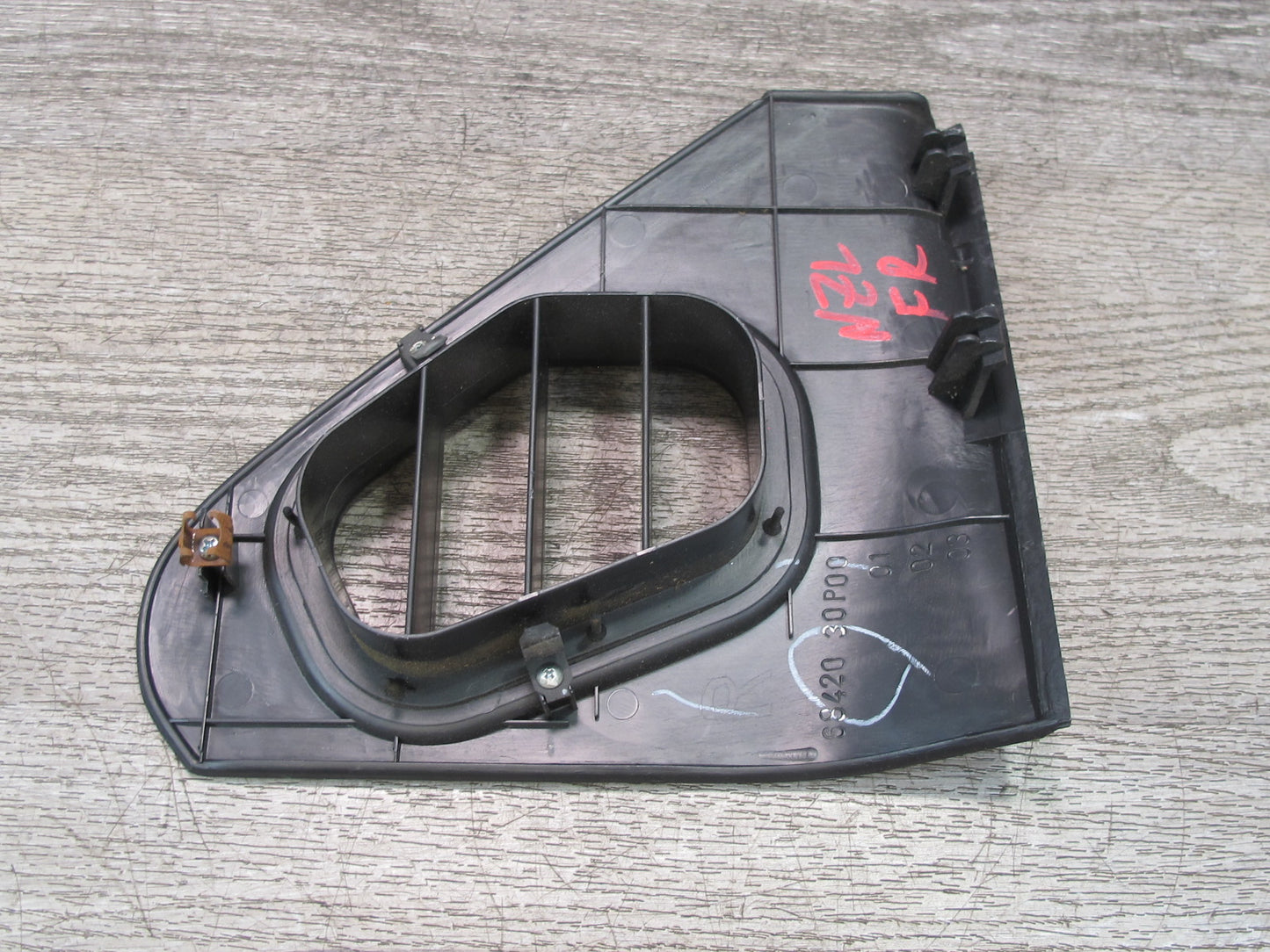 90-96 Nissan Z32 300ZX Set of 2 Dash END Trim Cover Panel Air Vent Black OEM