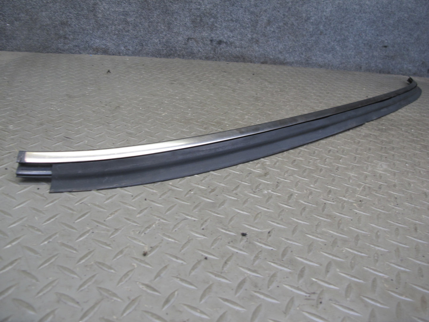 96-99 Mercedes W140 C140 CL Coupe Rear Windshield Chrome Trim Molding Set OEM