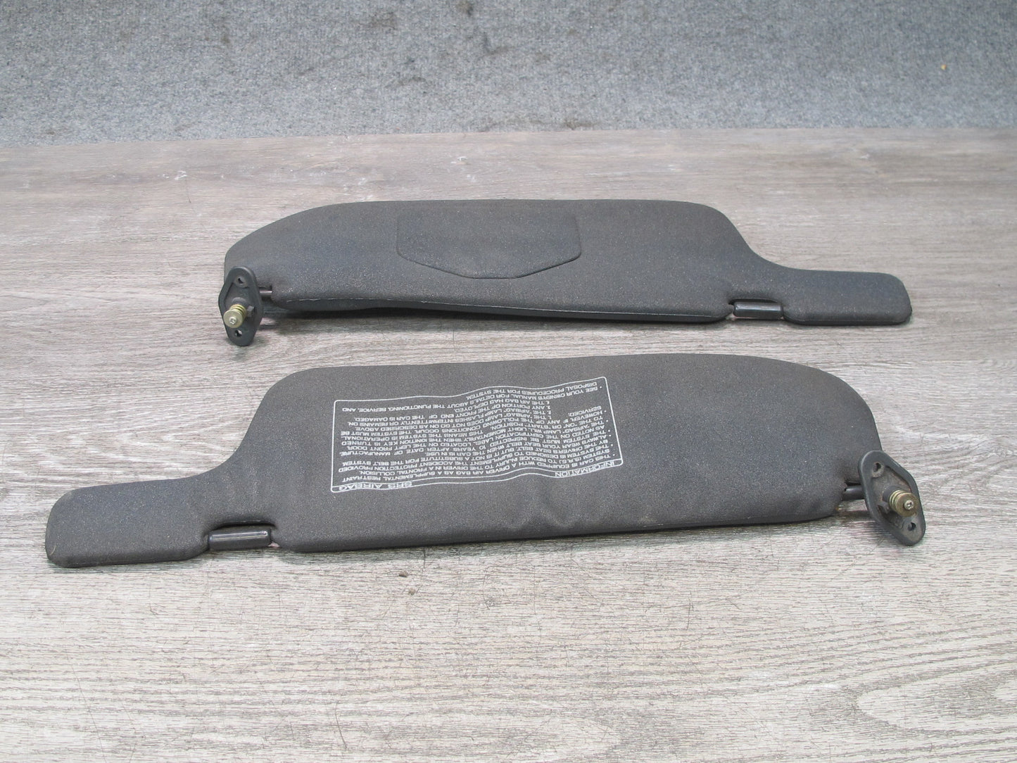 90-93 Nissan Z32 300ZX Set of 2 Front Left & Right Sun Visor Black OEM